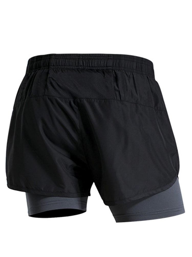 Herren Farbblock Patchwork Gym Sport Shorts Sommerhose