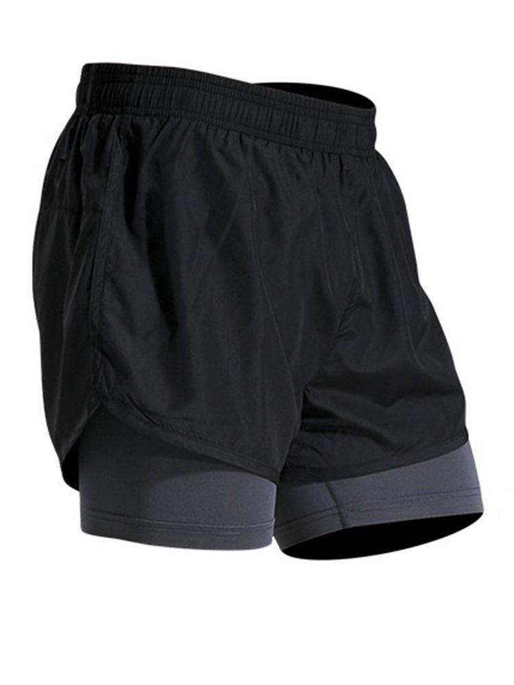 Herren Farbblock Patchwork Gym Sport Shorts Sommerhose