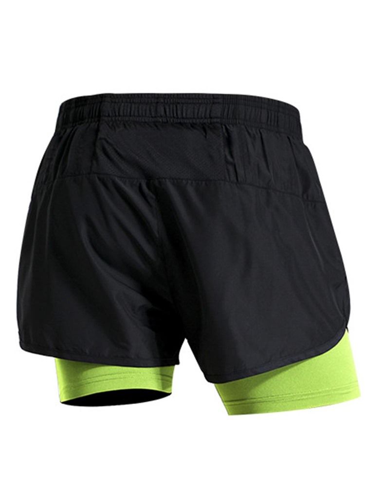 Herren Farbblock Patchwork Gym Sport Shorts Sommerhose