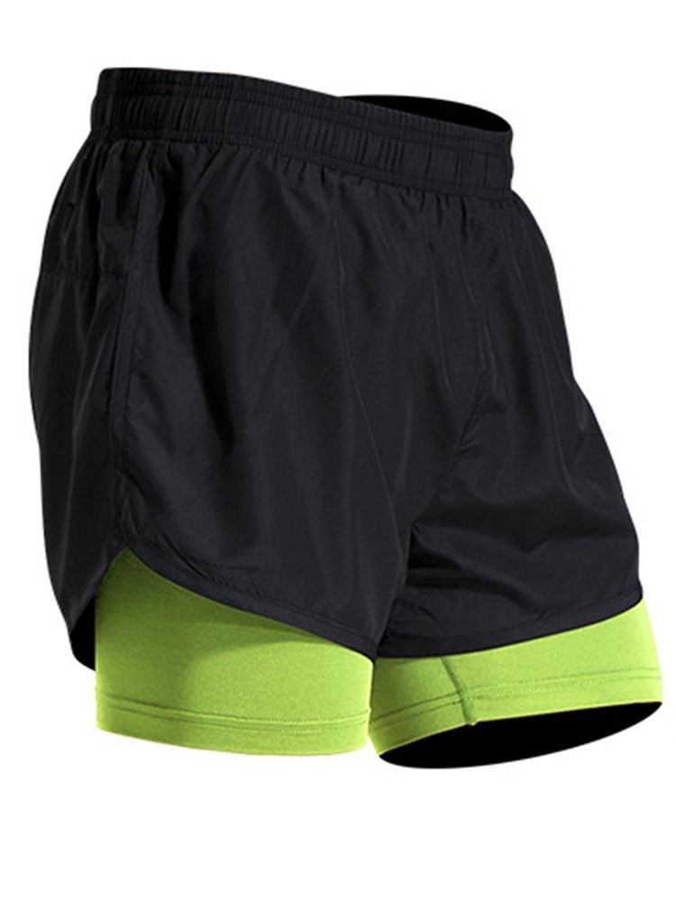 Herren Farbblock Patchwork Gym Sport Shorts Sommerhose