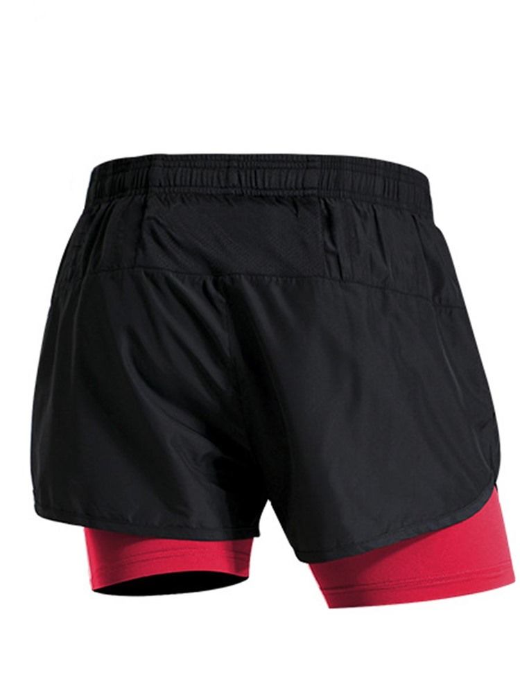 Herren Farbblock Patchwork Gym Sport Shorts Sommerhose