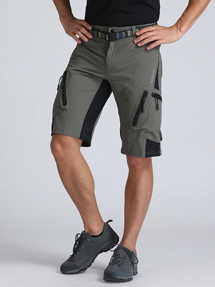 Herren Patchwork Color Block Outdoor Shorts Sommer Sporthose