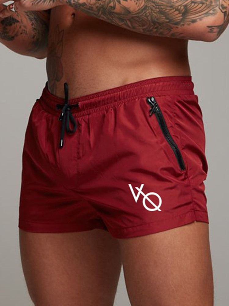 Herren Quick Dry Letter Shorts Sporthose