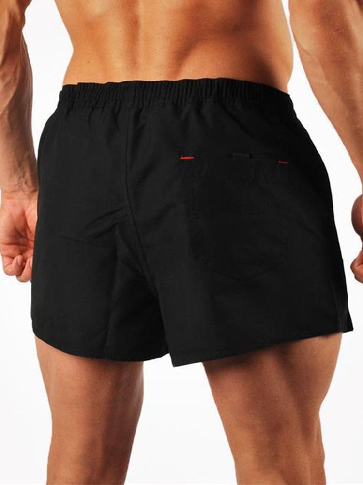 Herren Schnell Trocknende Atmungsaktive Sommersportshorts Mit Buchstabendruck