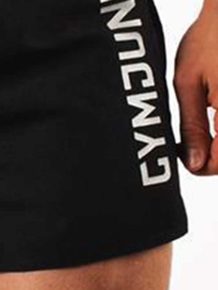 Herren Schnell Trocknende Atmungsaktive Sommersportshorts Mit Buchstabendruck