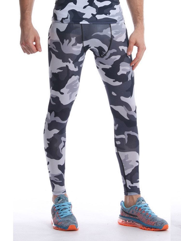 Männer Camouflage Atmungsaktives Print Knöchellange Sporthose