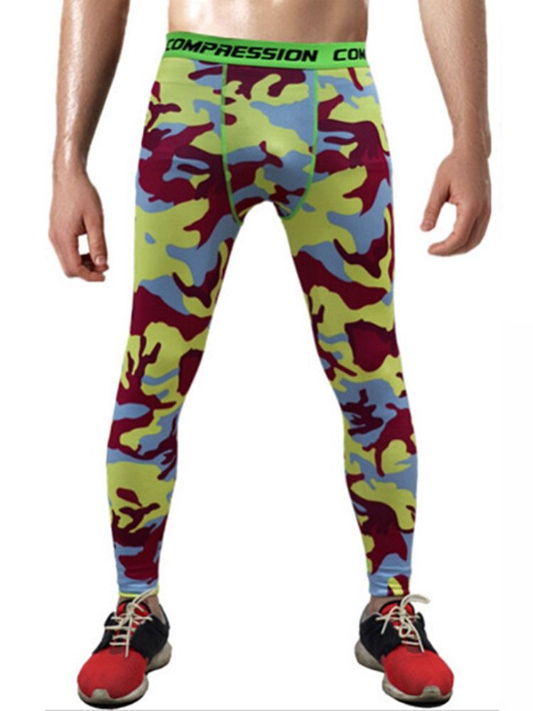 Männer Camouflage Atmungsaktives Print Knöchellange Sporthose