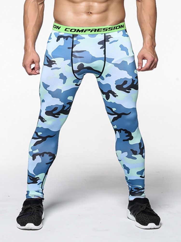 Männer Camouflage Atmungsaktives Print Knöchellange Sporthose