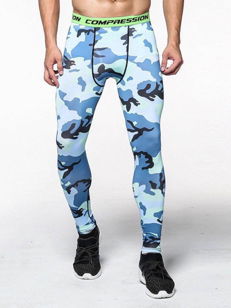 Männer Camouflage Atmungsaktives Print Knöchellange Sporthose