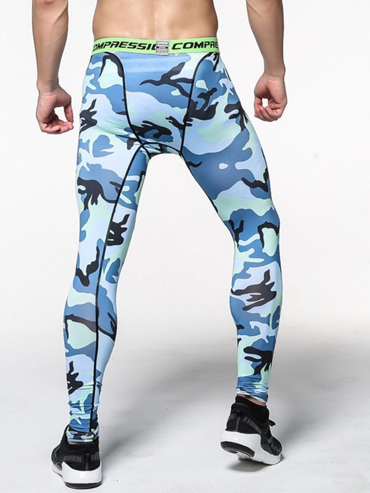 Männer Camouflage Atmungsaktives Print Knöchellange Sporthose