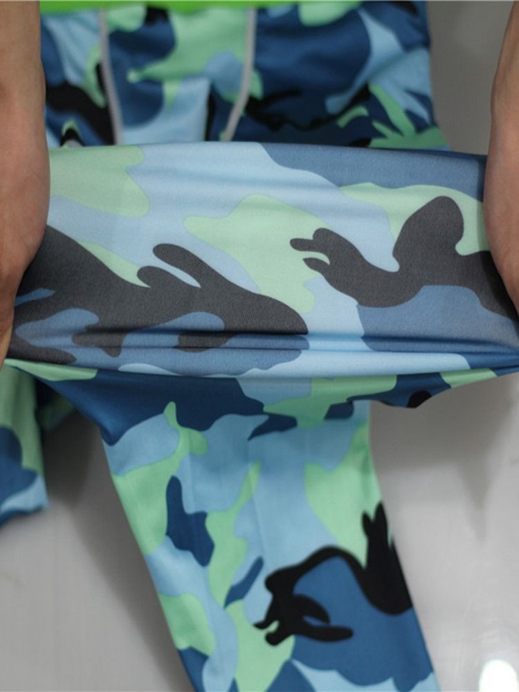 Männer Camouflage Atmungsaktives Print Knöchellange Sporthose