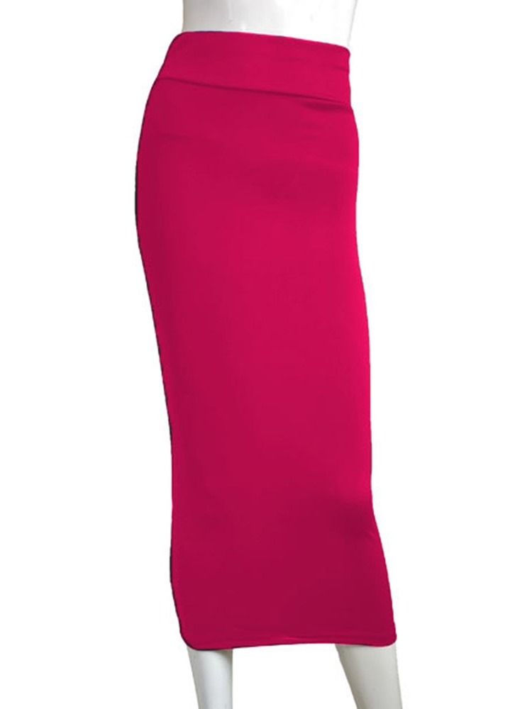 Frauen Mid-waden Bodycon Schlichter Sexy Rock