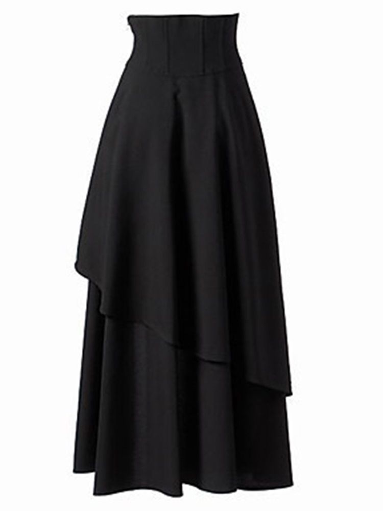 Halloween-kostüm Knöchellanger Asymmetrischer High-waist-schnürrock Für Damen