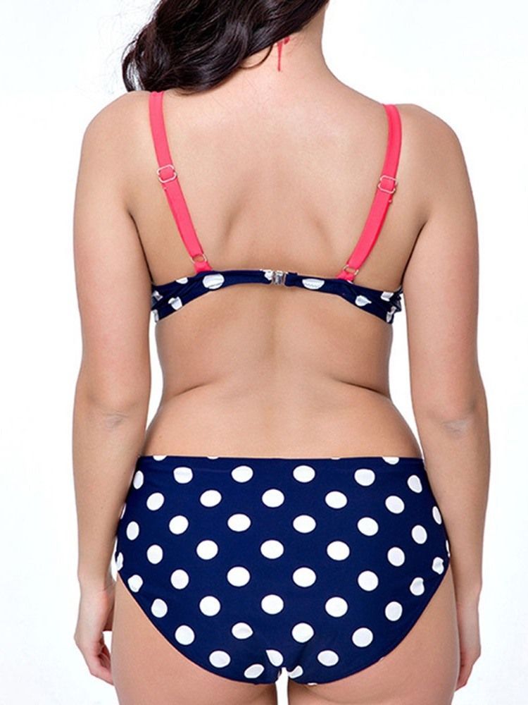 Damen Tankini Set Sexy Print Dots Bademode