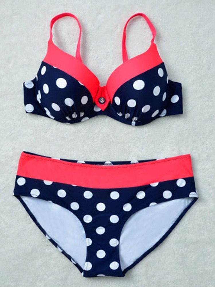 Damen Tankini Set Sexy Print Dots Bademode