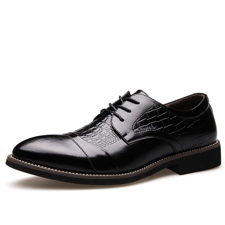 Croco Point Toe Herren Oxfords