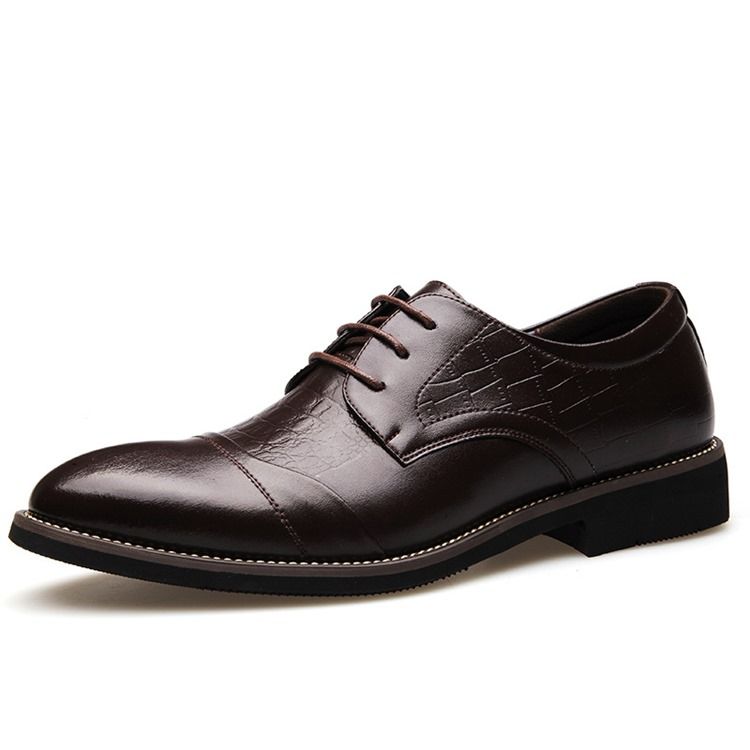 Croco Point Toe Herren Oxfords