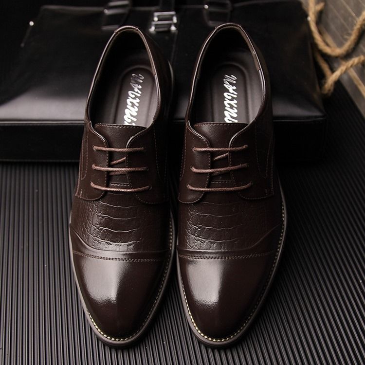 Croco Point Toe Herren Oxfords