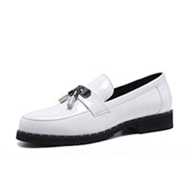 Einfarbige Fransen Mit Runder Zehe Slip-on Herren-schuhe