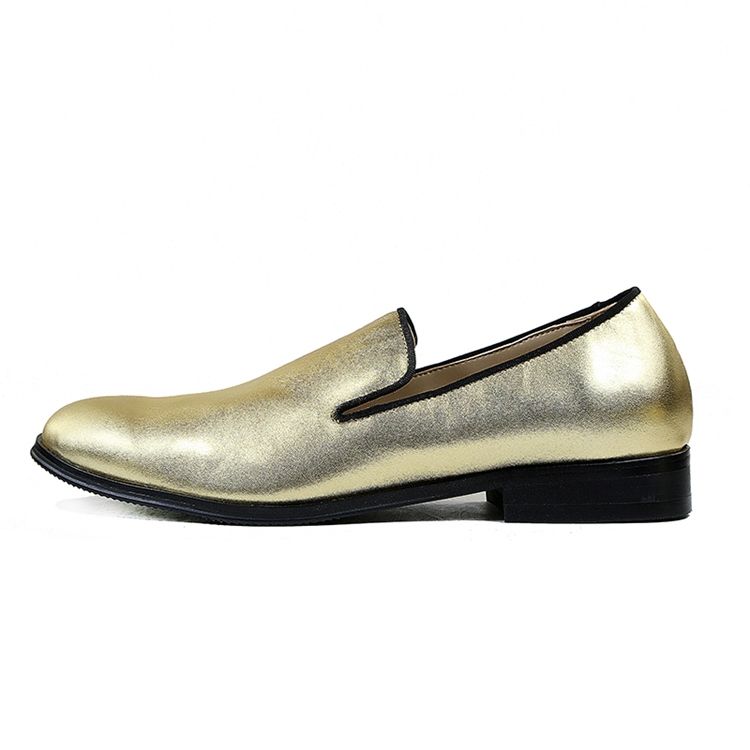 Goldene Slip-on Low-cut Herren Oxfords