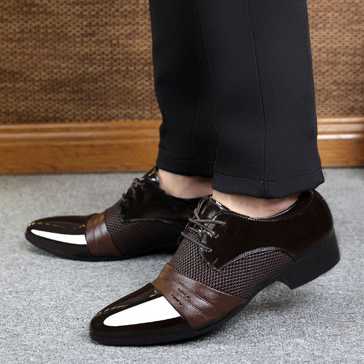 Low-cut-obermaterial Mit Schnürung Für Herren-oxfords