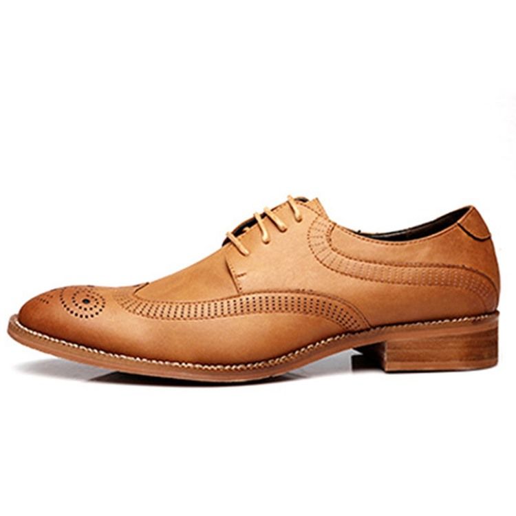 Plain Lace-up Blockabsatz Herren Oxfords