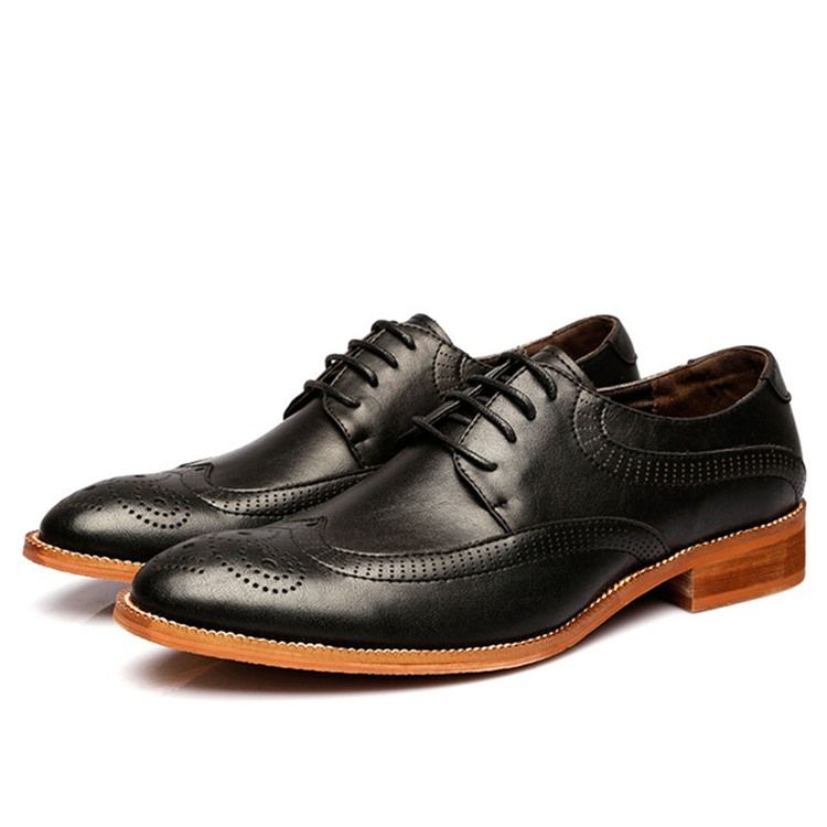 Plain Lace-up Blockabsatz Herren Oxfords