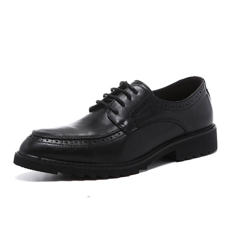 Plain Lace-up Round Toe Herren Oxfords