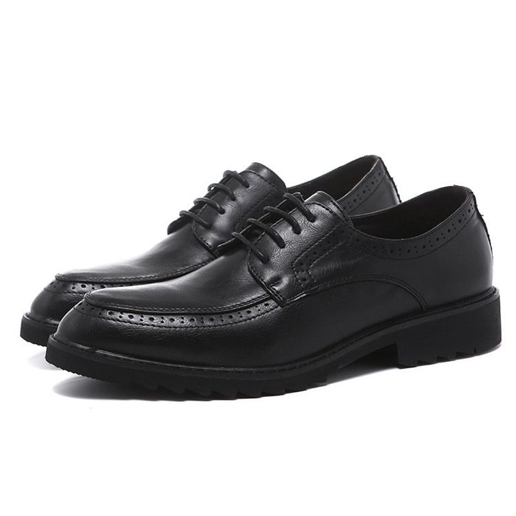 Plain Lace-up Round Toe Herren Oxfords