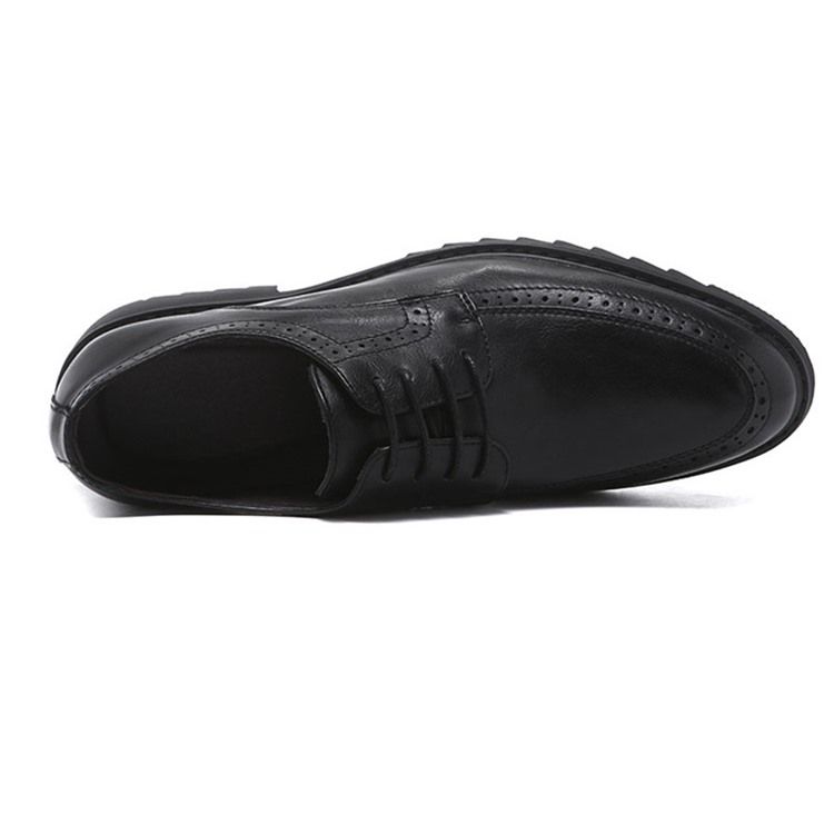 Plain Lace-up Round Toe Herren Oxfords