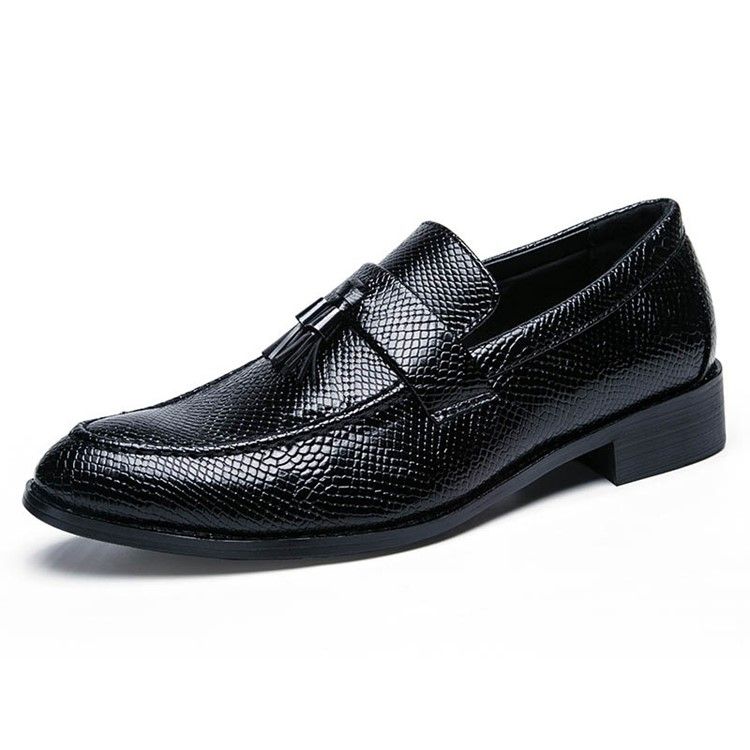 Pu Fringe Slip-on Round Toe Herren Oxfords