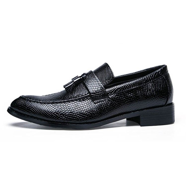 Pu Fringe Slip-on Round Toe Herren Oxfords