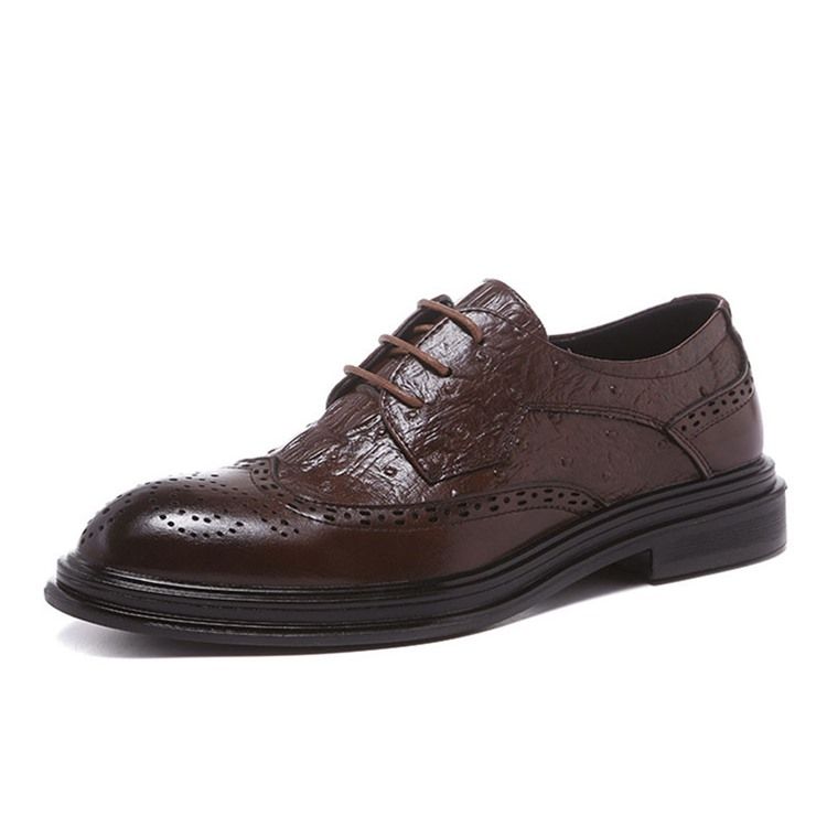 Pu Lace-up Round Toe Herren Oxfords