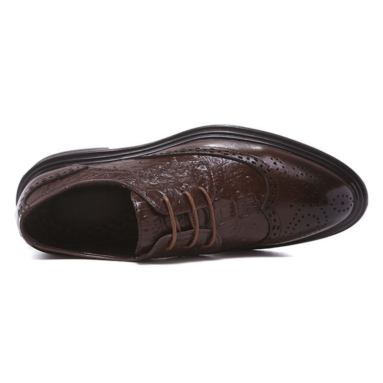 Pu Lace-up Round Toe Herren Oxfords