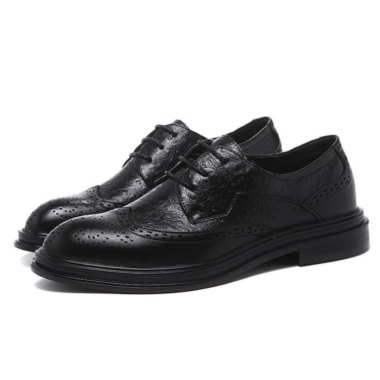 Pu Lace-up Round Toe Herren Oxfords