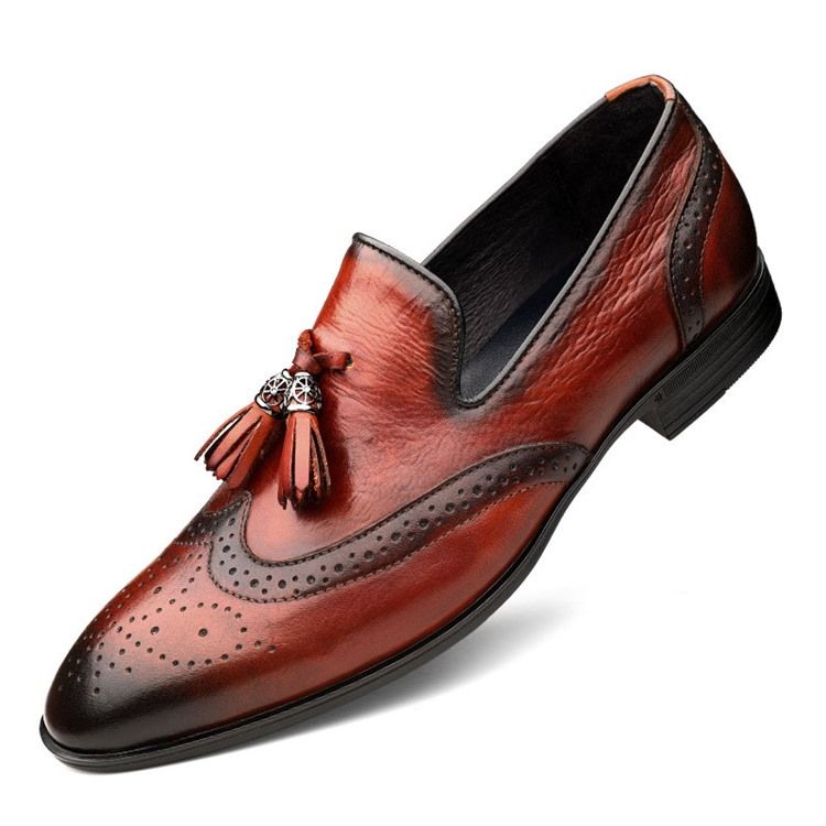 Slip-on Custom Round Toe Vintage Herren Oxfords