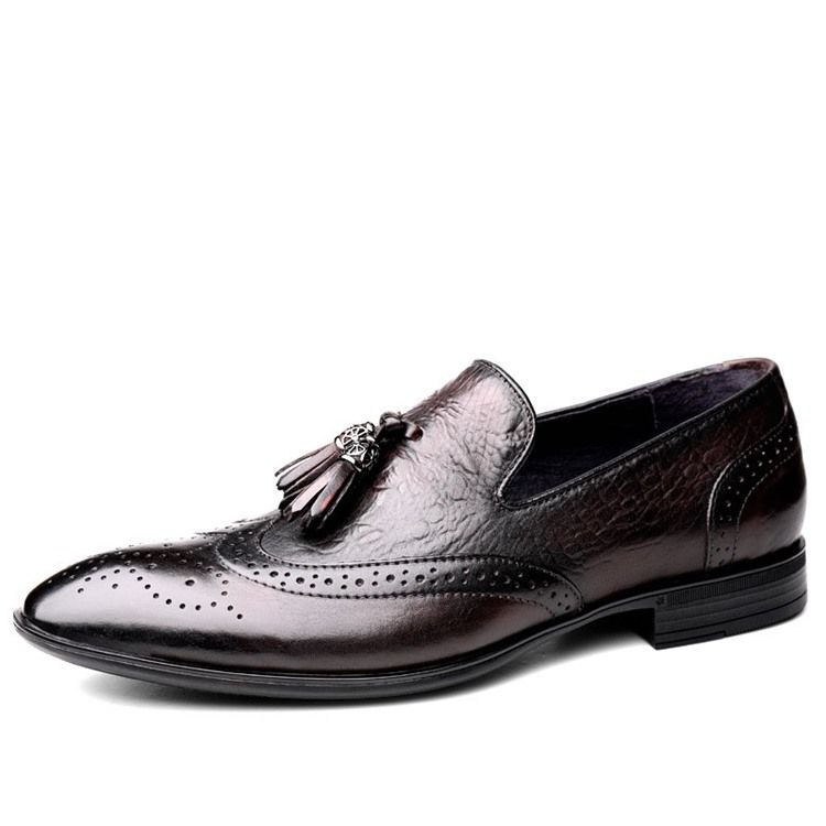 Slip-on Custom Round Toe Vintage Herren Oxfords