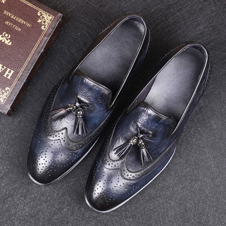 Slip-on Custom Round Toe Vintage Herren Oxfords