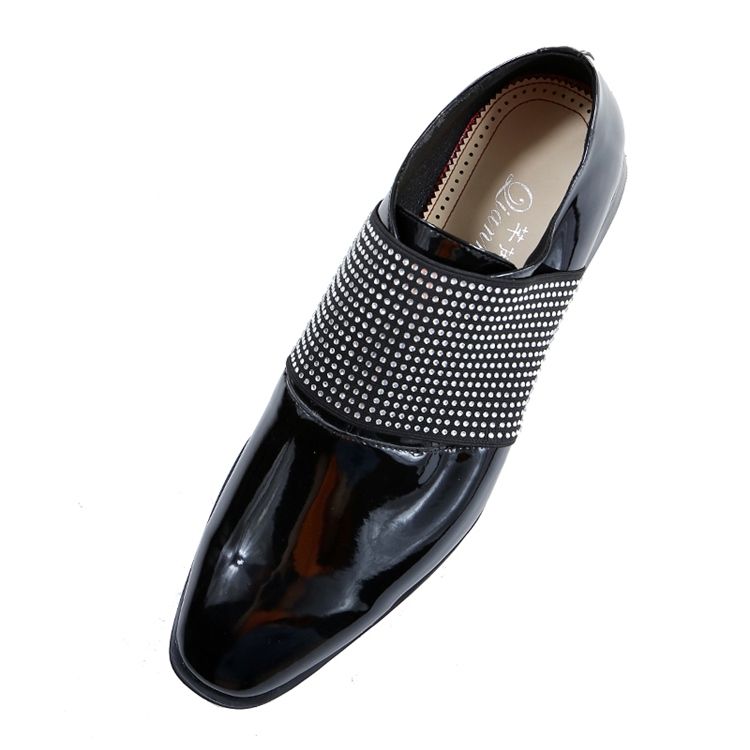 Slip-on Plain Herren Oxfords Mit Strass