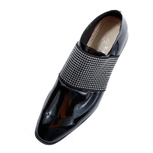 Slip-on Plain Herren Oxfords Mit Strass