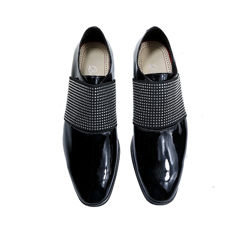 Slip-on Plain Herren Oxfords Mit Strass