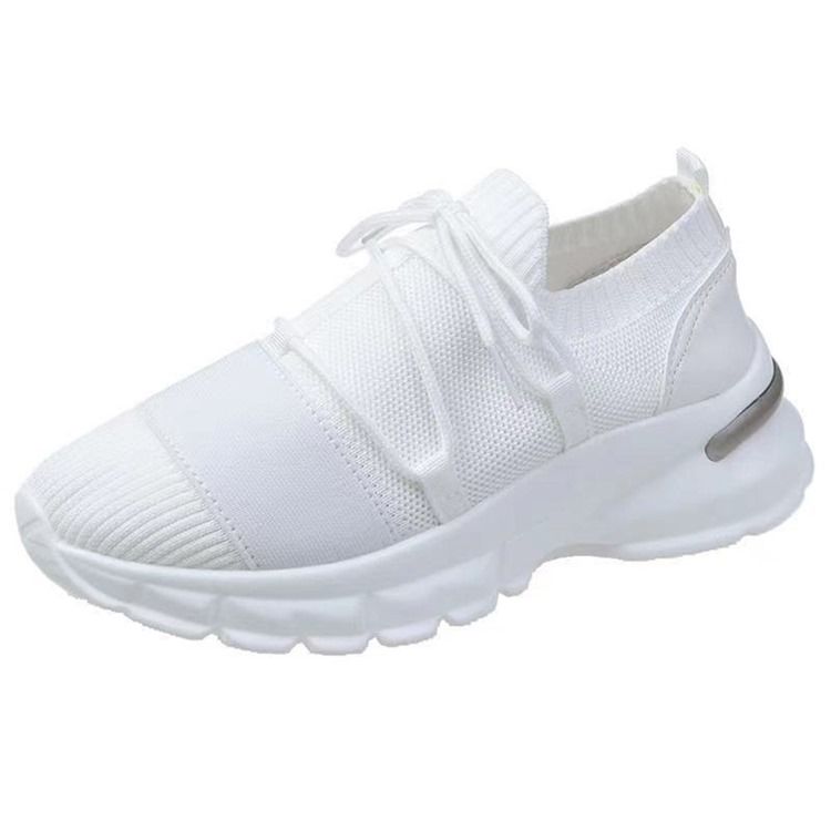 Round Toe Cross Strap Mid-cut Upper Mesh Damen Sneakers