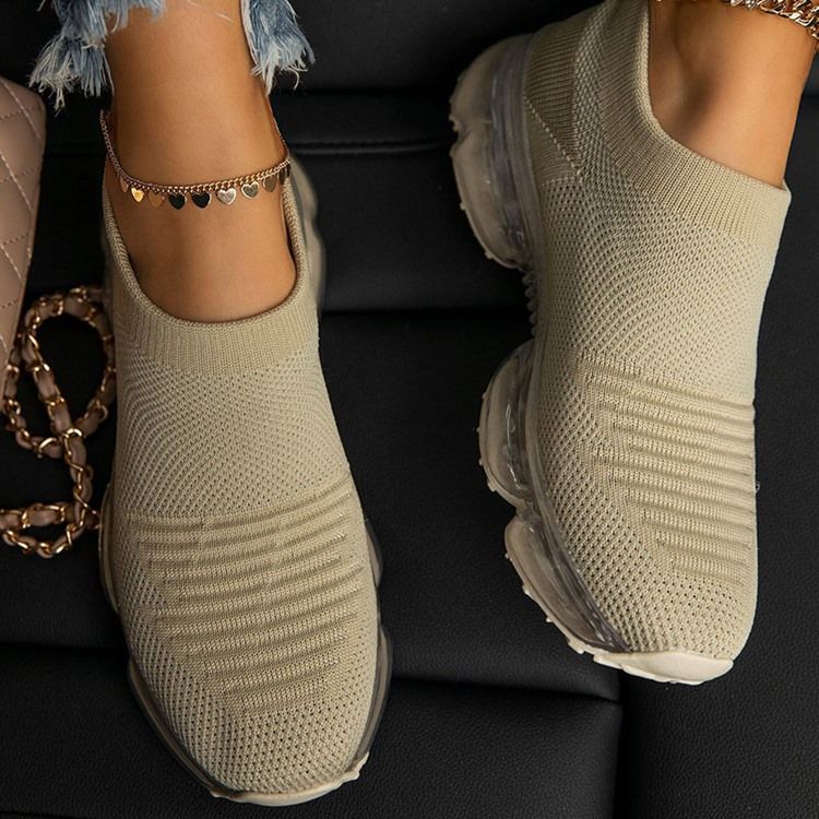 Slipper Mit Runder Zehenpartie Und Tief Ausgeschnittenem Obermaterial Schlichte Damen-sneakers