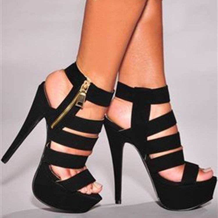 Damen-sandalen Mit Offenem Zeh Und Stiletto-absatz Thread