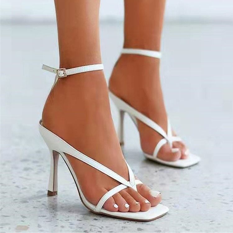 Damen-sandalen Mit Schnallen Und Stiletto-absatz T