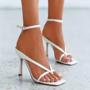 Damen-sandalen Mit Schnallen Und Stiletto-absatz T