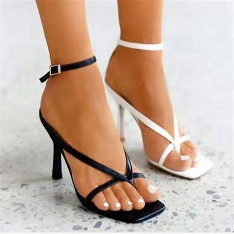 Damen-sandalen Mit Schnallen Und Stiletto-absatz T