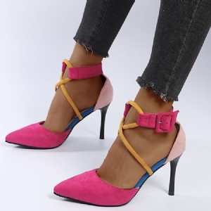 Damen Spitze Schuhe Mit Stiletto-absatz Und Schnalle Low-cut-obermaterial Dünne Schuhe