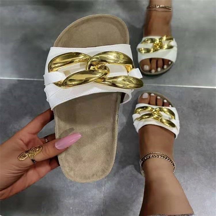 Flach Mit Pailletten Flip Flop Patchwork Damen Hausschuhe