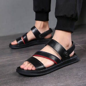 Pu Slip-on Open Toe Herren Freizeitsandalen